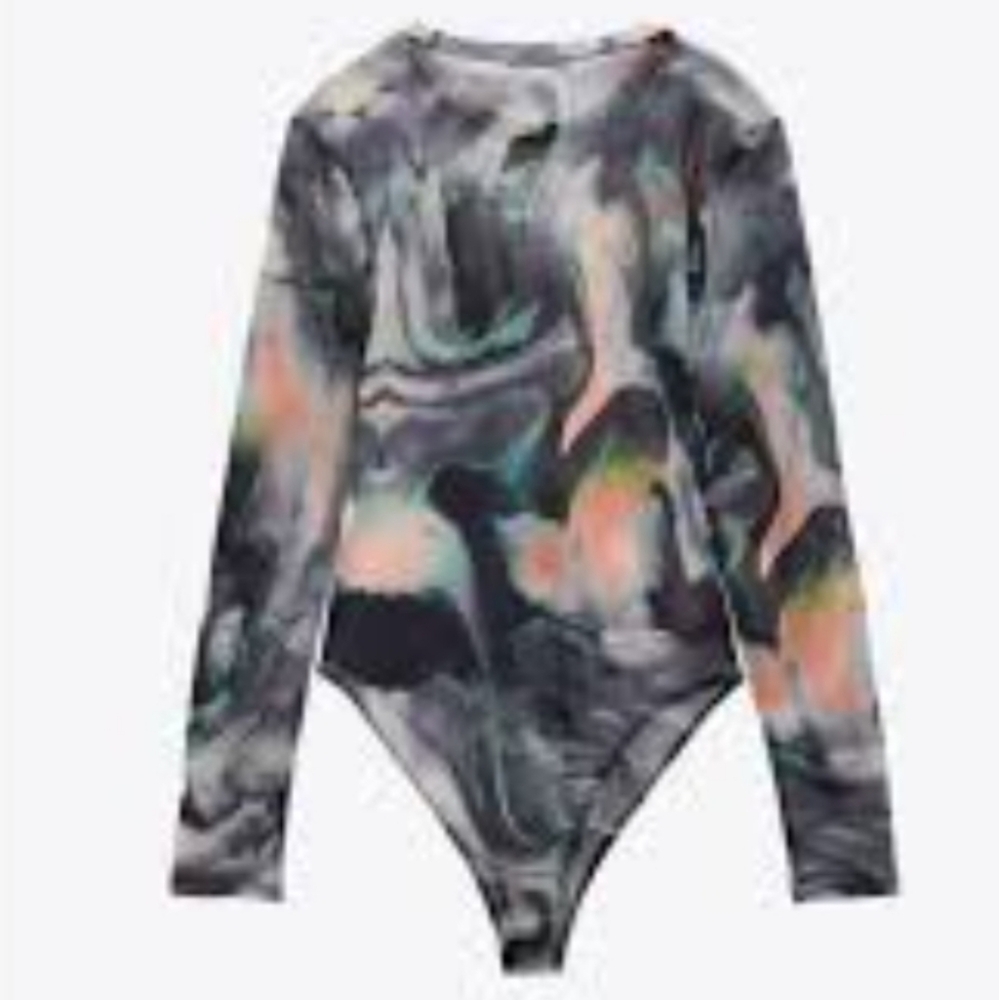 4 For 30$ 🧞‍♀️🧞‍♀️🧞‍♀️ Zara Long Sleeve Mesh Top